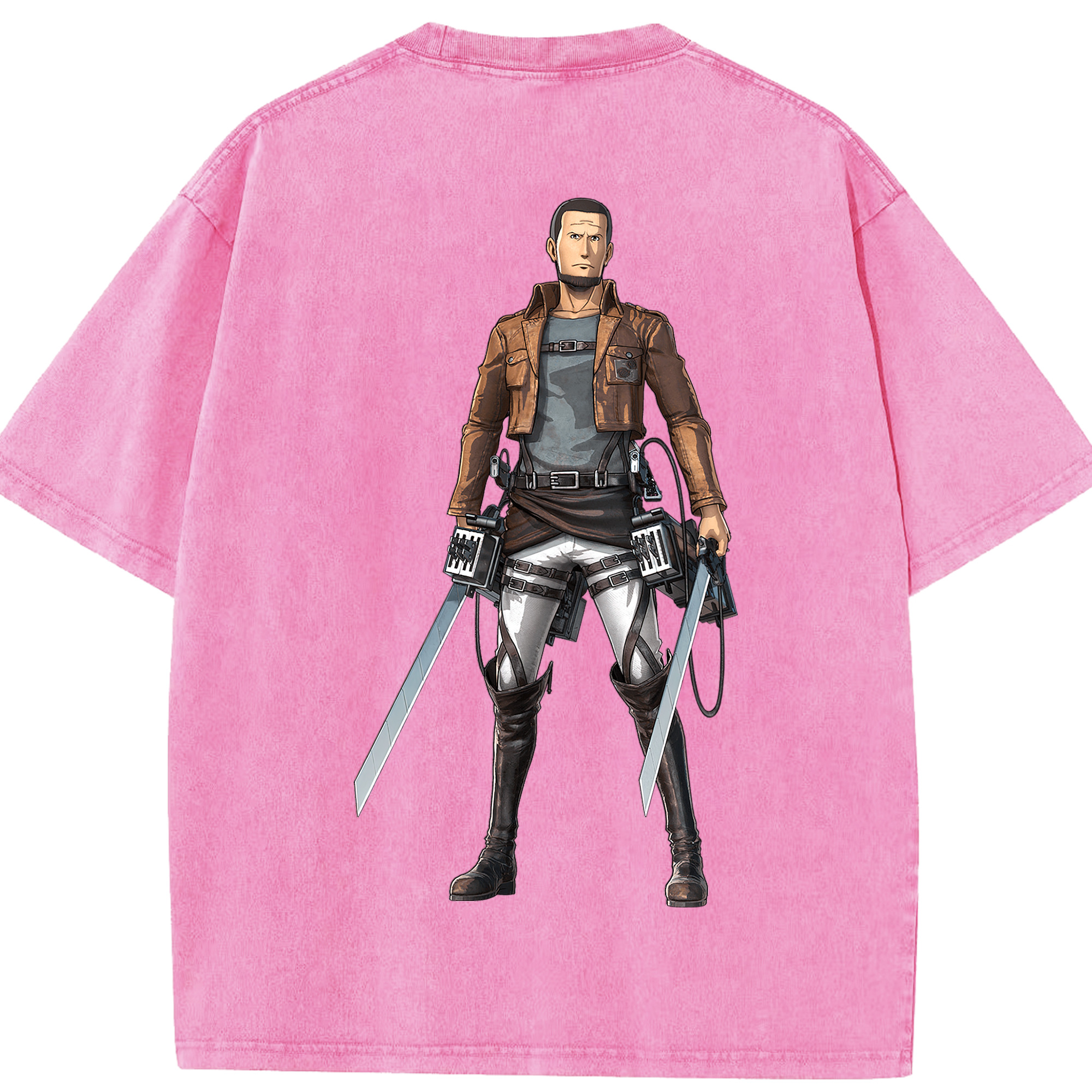 （画像用） 進撃の巨人 Attack on Titan 綿100% ヴィンテージ風 半袖Tシャツ（背面プリント）